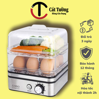Nồi hấp điện mini đa năng 2 Tầng Caso ED10 nhỏ gọn, công suất 400W