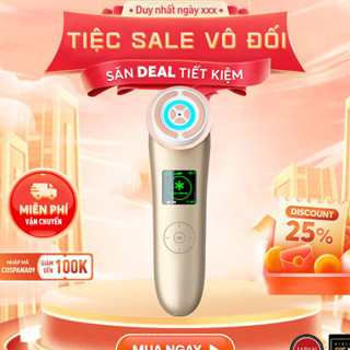 Máy nâng cơ mặt đẩy tinh chất trẻ hóa da Nanotime F81E HT Beauty, chăm sóc da bằng sóng RF Photon, kết nối app