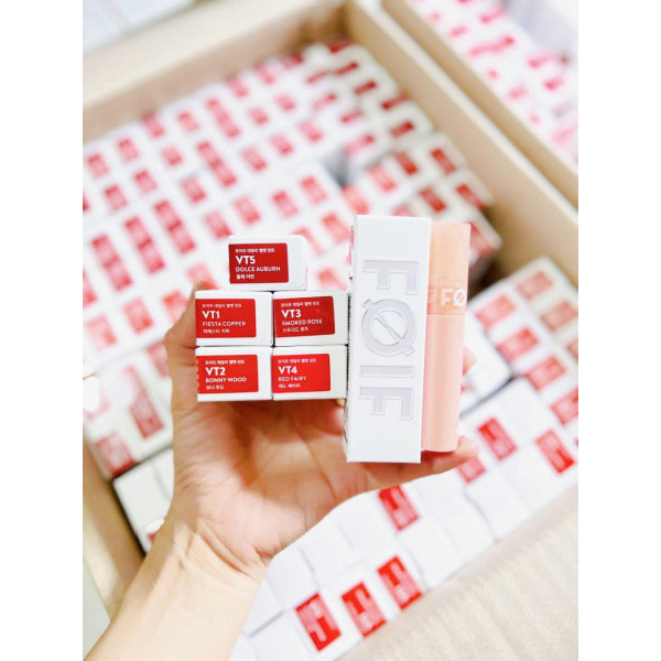 Son Kem Lì Thuần Chay, Mịn Mượt Lâu Trôi Hàn Quốc Foif Daily Velvet Tint 3g