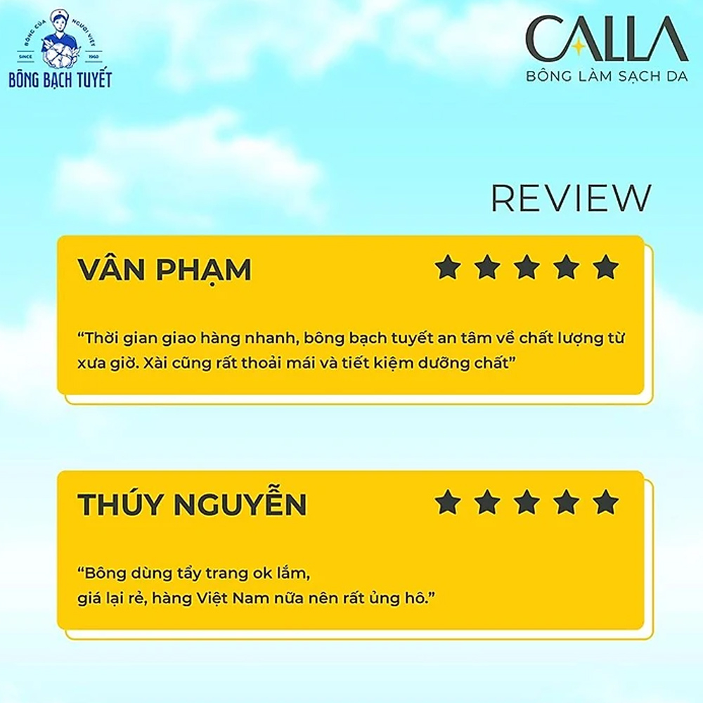 Bông Tẩy Trang Làm Sạch Da Bạch Tuyết CALLA Mềm Mịn 500Gr