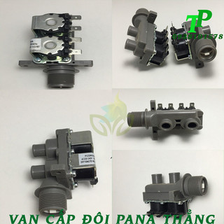 Van Cấp Nước Máy Giặt 2 Đầu Thẳng Panasonic, Van Cấp Đôi Panasonic Thẳng