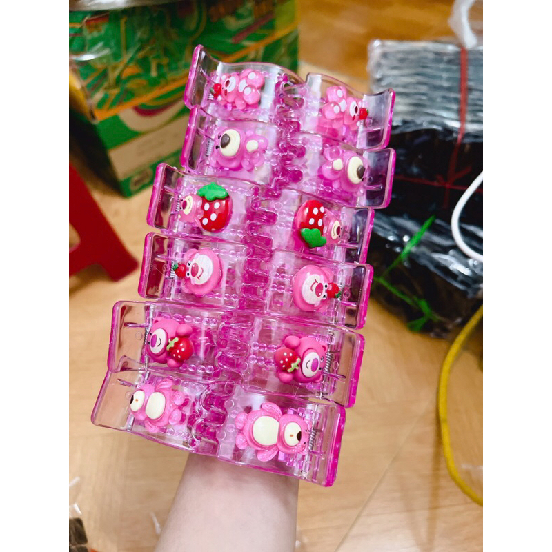 Sỉ 12 Kẹp 5răng 3răng gấu dâu