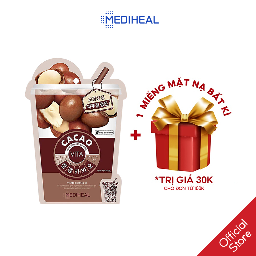 Mặt Nạ Ca Cao Giúp Làm Mịn Da Mediheal Cacao Vita Mask 20ml [K11]