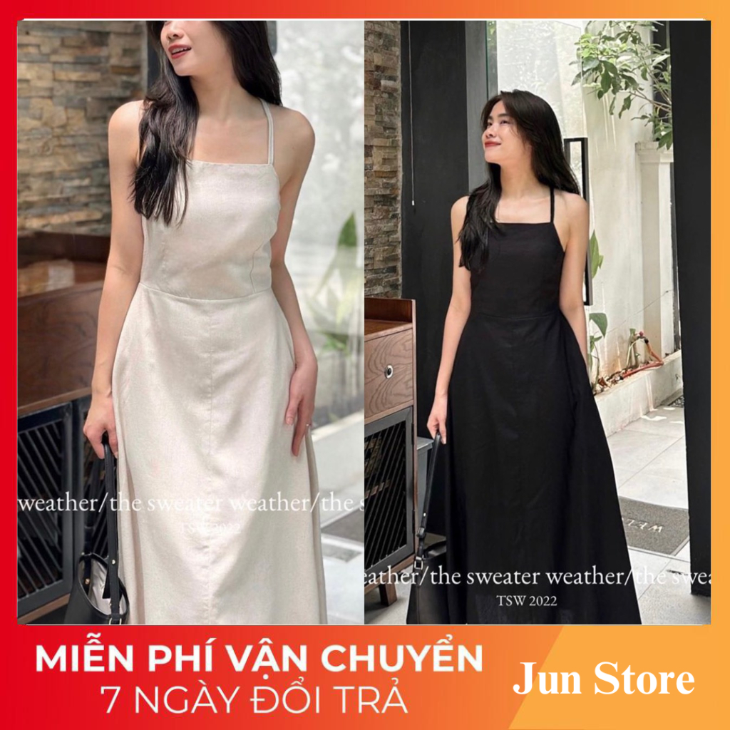 Váy linen bột nha lên dáng mê xỉu Jun Store 399