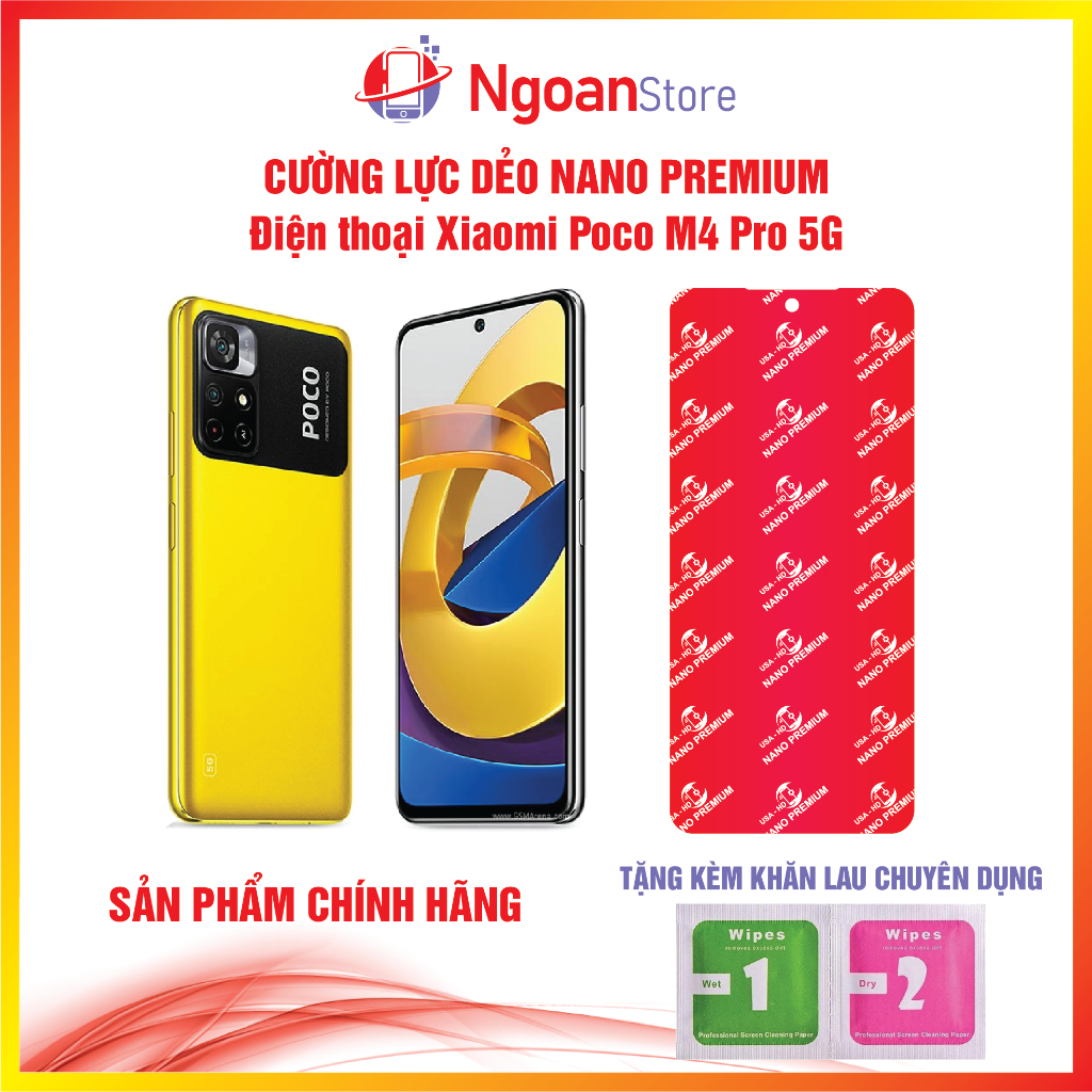 Cường lực dẻo Nano cho Điện thoại Xiaomi Poco M4 Pro 5G - Ngoan Store