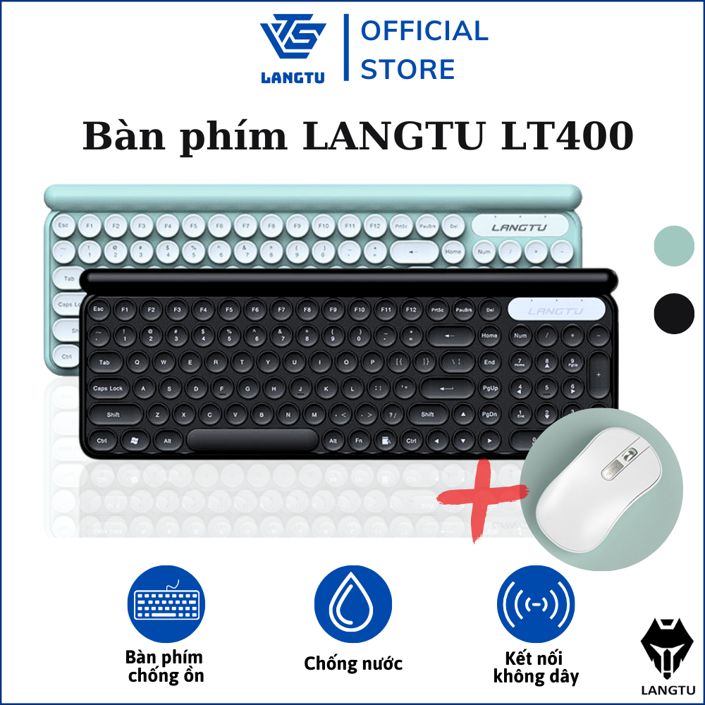 Bàn Phím Giả Cơ Không Dây Wireless Gaming LT400 LANGTU Phụ Kiện Máy Tính Laptop Kèm Chuột LT09