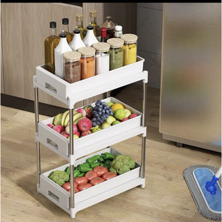 Kệ để đồ gia vị,Kệ Để Đựng Đồ Đa Năng 2/3/4 TẦNG khung inox Cao cấp Có ngăn kéo trượt thuận lợi