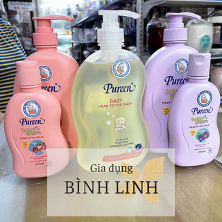Sữa tắm gội toàn thân Pureen Baby 250ml và 750ml dành cho trẻ sơ sinh