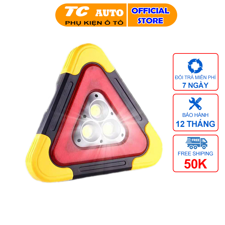 Đèn Cảnh Báo Khẩn Cấp Cho Ô Tô - Đèn Cảnh Báo Tam Giác Kết Hợp Sạc Dự Phòng Điện Thoại