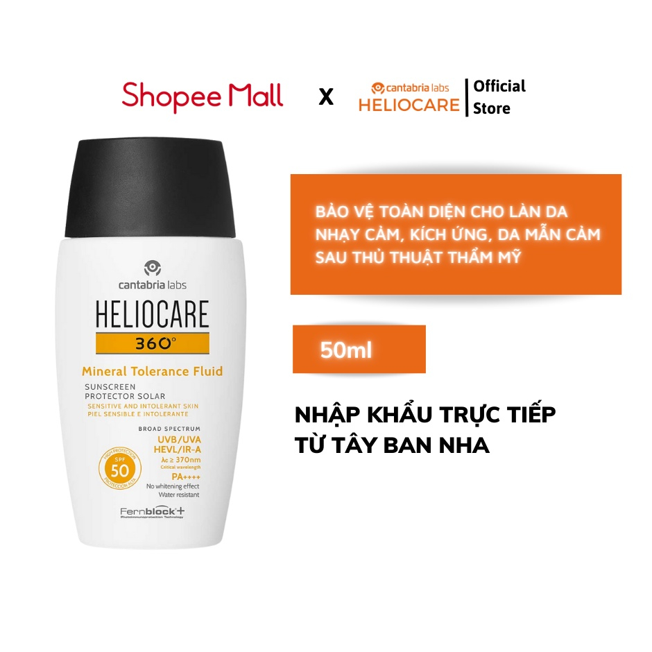 Kem Chống Nắng Giảm Mụn Heliocare 360 Water Gel Spf50+ 50ml Da Thường, Hỗ Hợp Và Da Dầu Nhờn