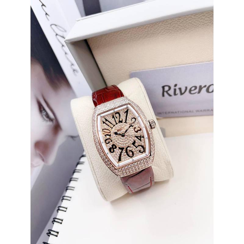 Đồng hồ nữ Rivero dây da size 32mm bảo hành 12 tháng