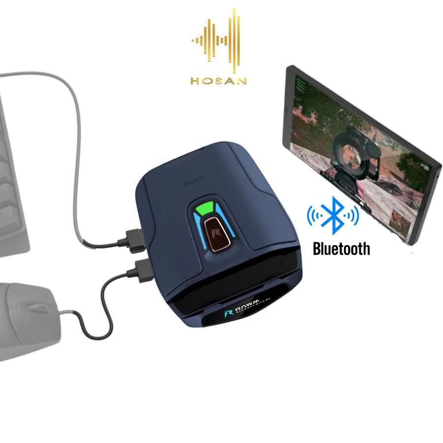 Bộ chuyển đổi chơi game HOSAN rawm shell pro - Kết nối Bluetooth 5.0 - Hỗ trợ sạc điện thoại