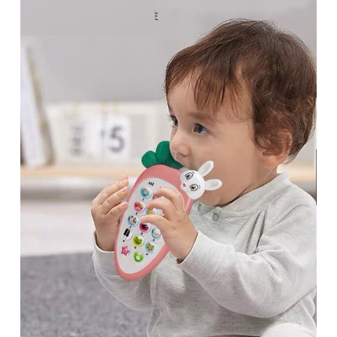 Điện thoại thỏ cà rốt cho bé, có nhạc và đèn