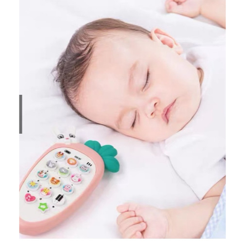 Điện thoại thỏ cà rốt cho bé, có nhạc và đèn