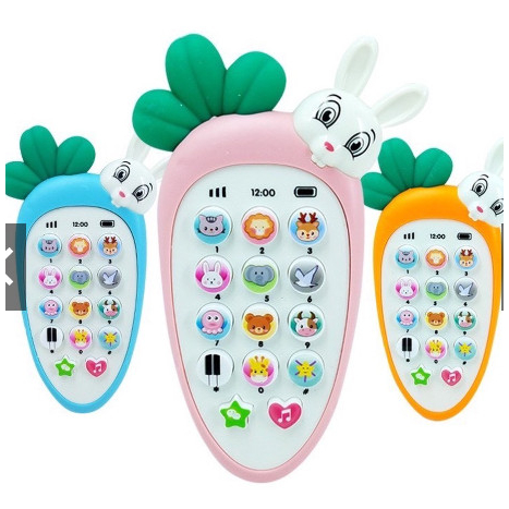 Điện thoại thỏ cà rốt cho bé, có nhạc và đèn