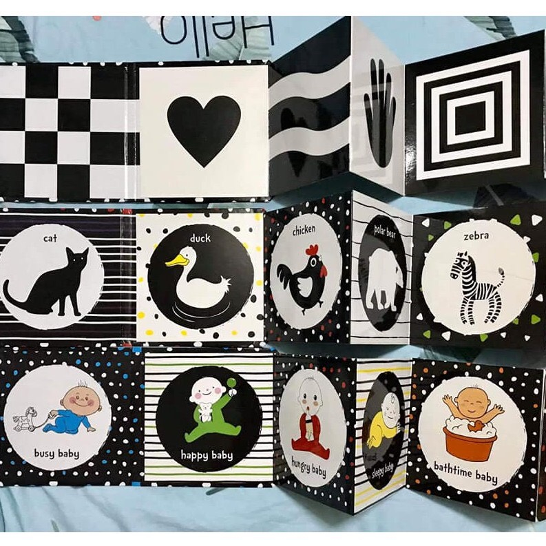 Trọn Bộ Thẻ Kích Thích Thị Giác Loại Nếp gấp mới nhất Cho Bé 0-2 Tuổi