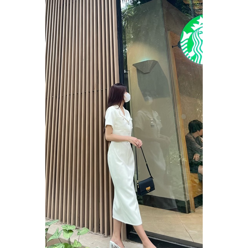 Swanky set - Set vest croptop và chân váy dài xẻ bên