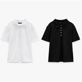 Zara authentic áo thun trơn polo zara s