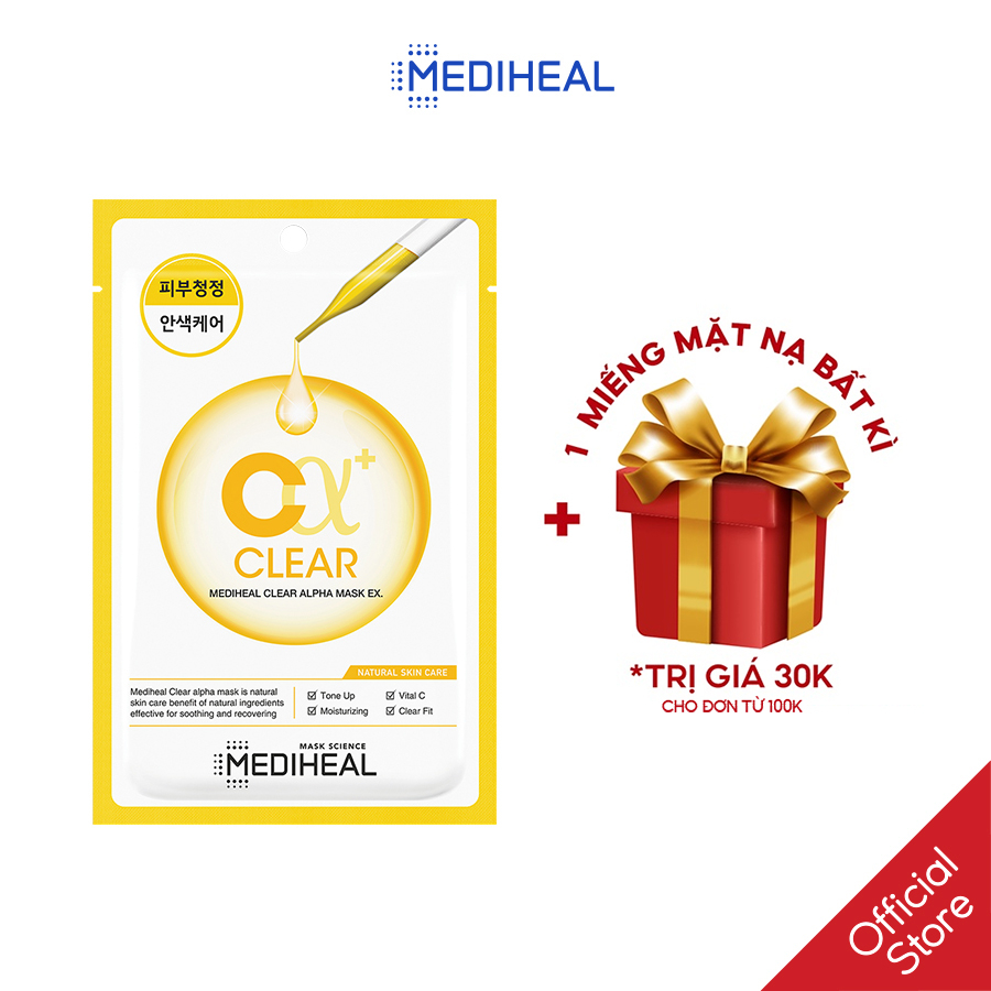 Mặt Nạ Giúp Làm Sạch, Sáng Mịn Da Mediheal Clear Alpha Mask EX 23ml [K75]