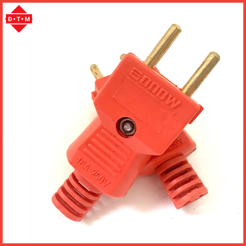 Phích Cắm Điện Chịu Tải 6000W Màu Cam Dùng Cho Thiết Bị Công Suất Lớn