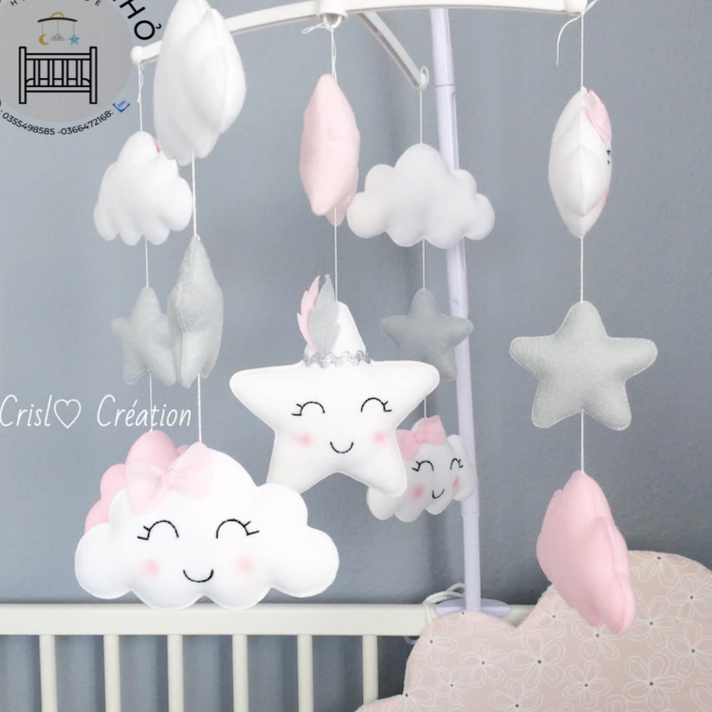 Đồ chơi treo nôi mây trăng sao