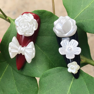 Charm hoa nơ nhựa trang trí móng-set 10 hoa