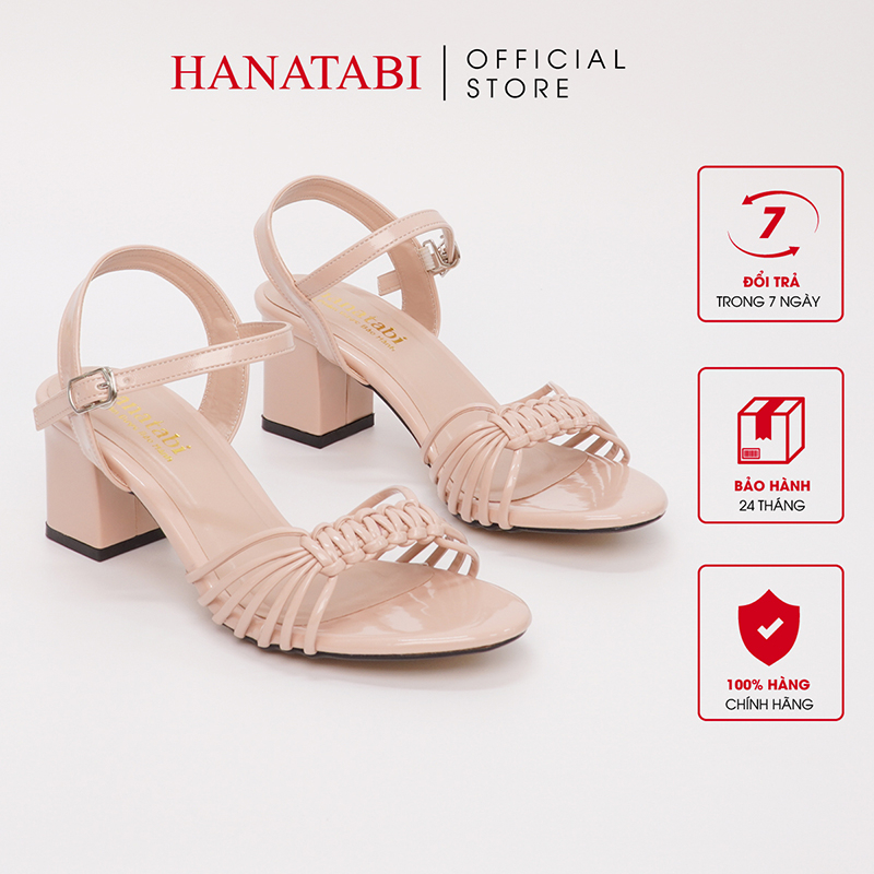 Sandal Nữ Hanatabi Gót Vuông Cao 5cm Hậu C Mã HNSD5F817