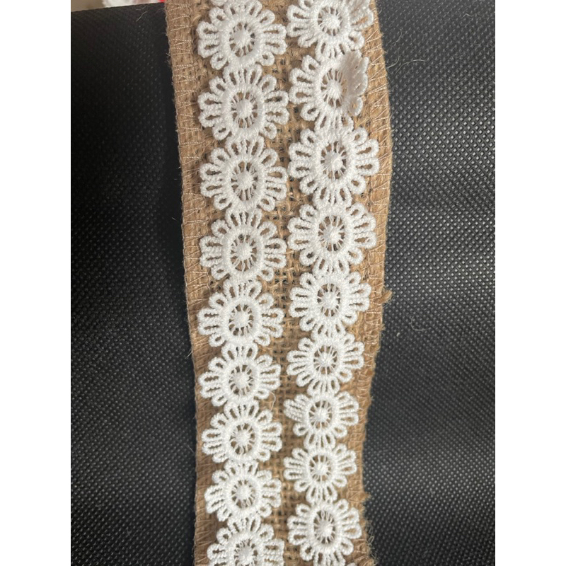 - 1m viền ren cotton hình hoa