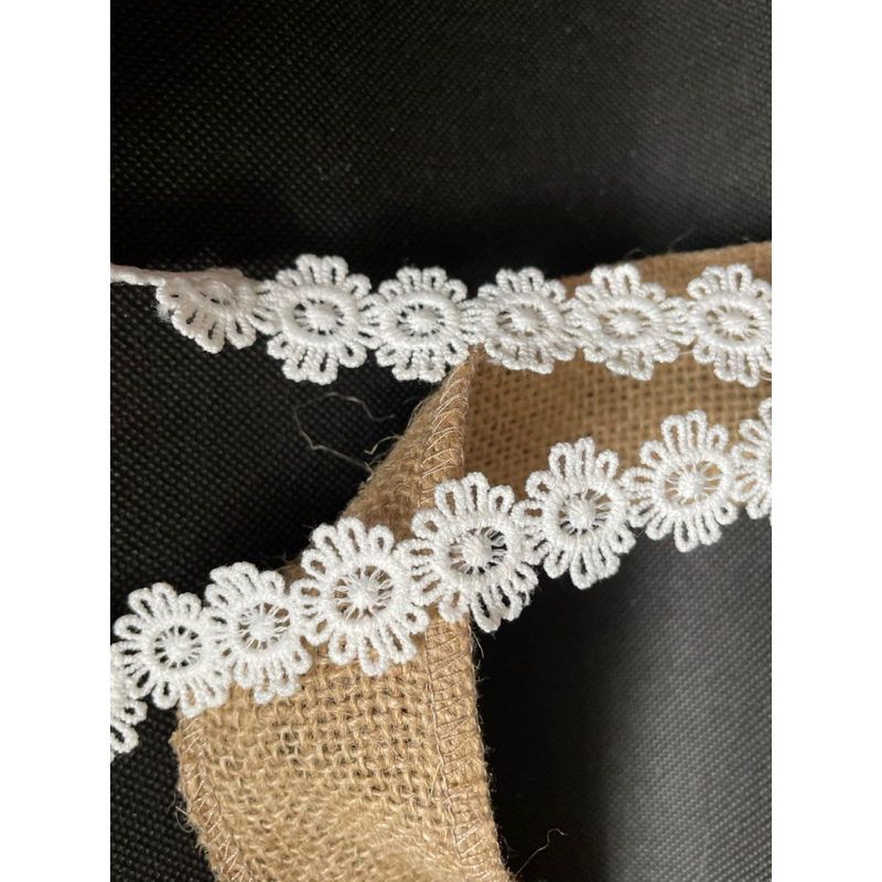 - 1m viền ren cotton hình hoa