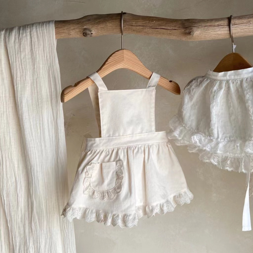 Yếm Vintage Cho Bé Phối Cùng Đầm hoặc Romper Siêu Xinh