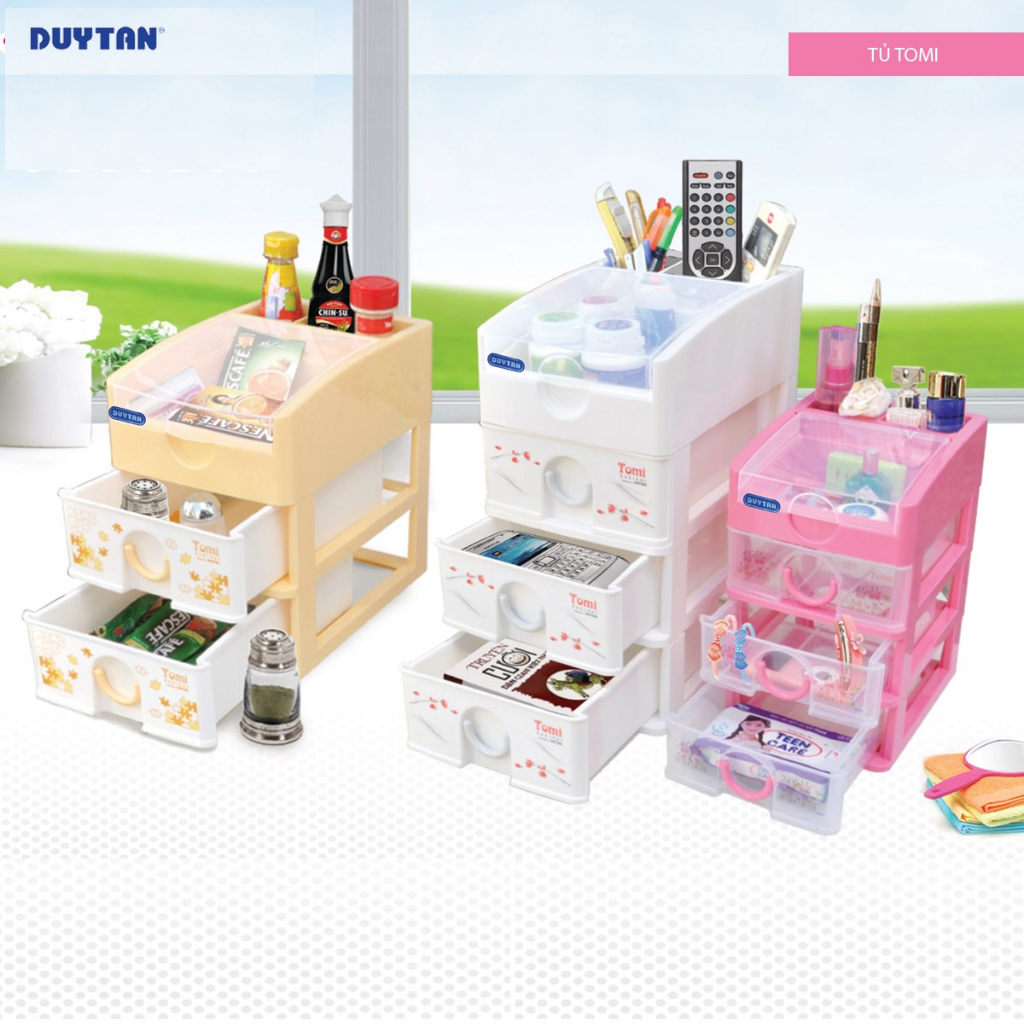 Tủ nhựa Duy Tân A4 - 3, 4, 5 ngăn đựng mỹ phẩm, thuốc, linh kiện, đồ lặt vặt cực chất - Hàng chính hãng