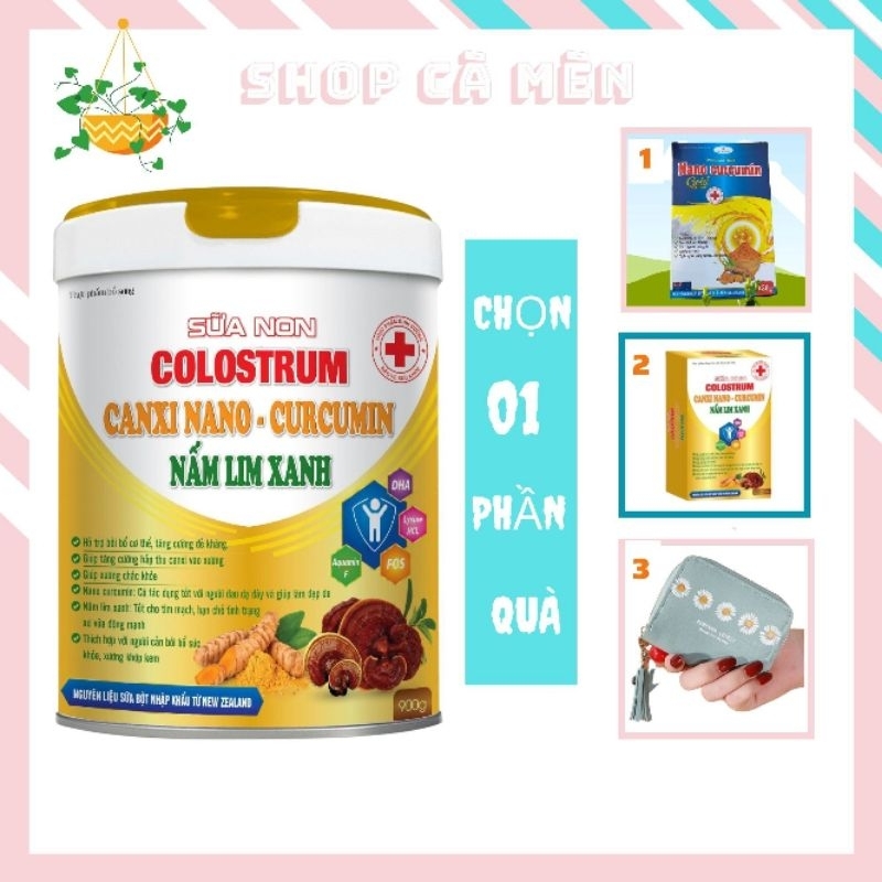 Sữa non Colostrum canxi nano _ Nấm lim xanh