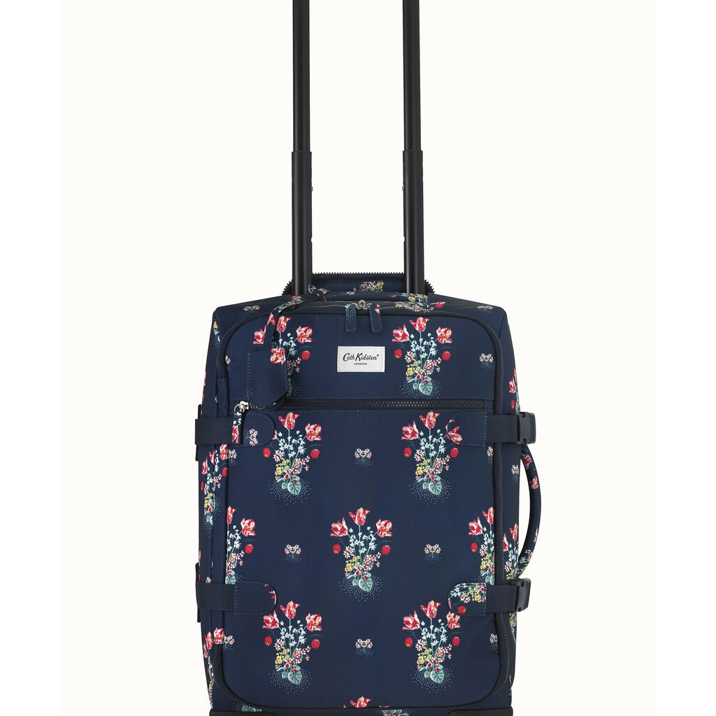 Va li/Four Wheel Small Suitcase Spot Bouquet - Navy - 1083385