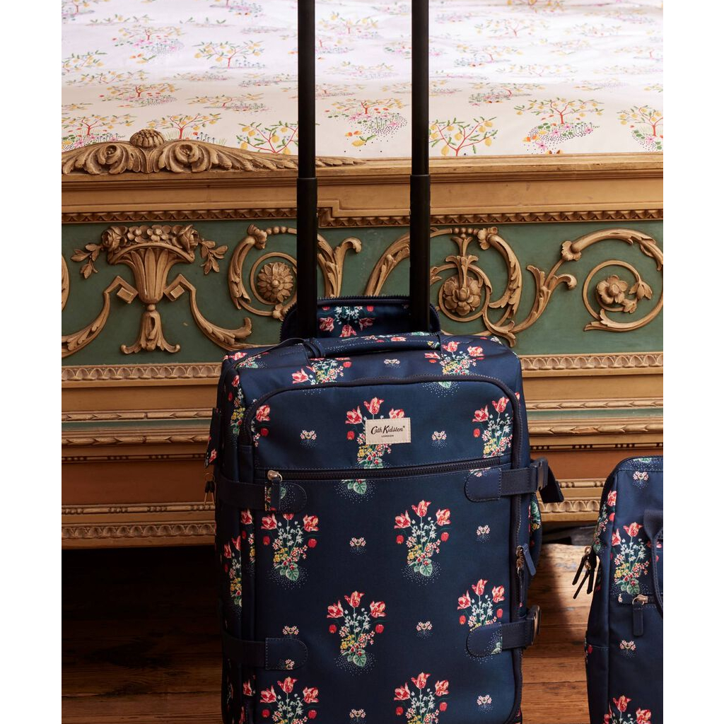 Va li/Four Wheel Small Suitcase Spot Bouquet - Navy - 1083385