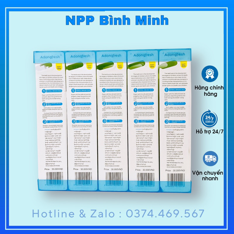 Vỉ 30 Bàn chải Adongfresh lông mềm MSP 005