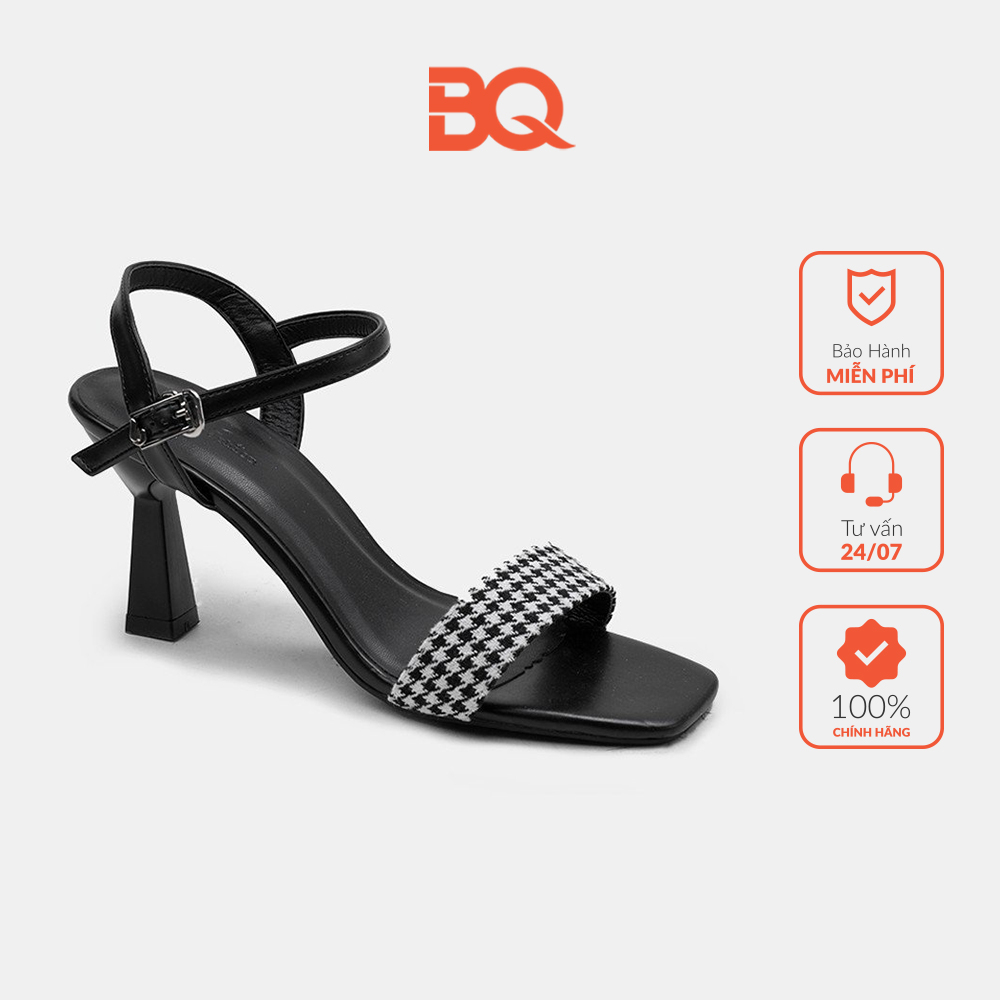 Giày sandal nữ đế cao gót 7 phân quai ngang BQ Gi H166