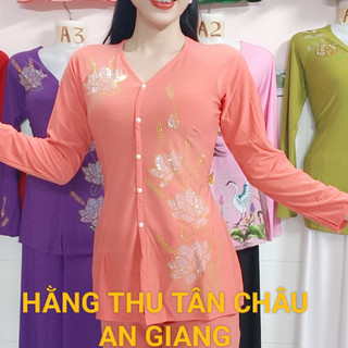 Bộ bà ba đá bông sen lúa ống rộng