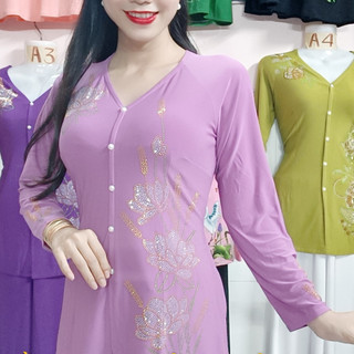 BỘ BÀ BA ĐÁ BÔNG SEN LÚA ỐNG RỘNG