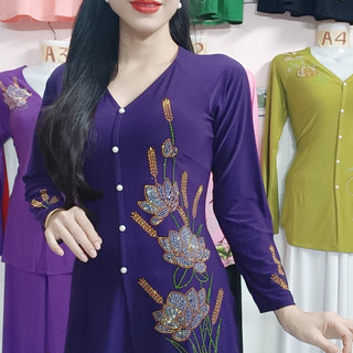 BỘ BÀ BA ĐÁ BÔNG SEN LÚA ỐNG RỘNG