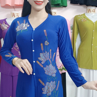 BỘ BÀ BA ĐÁ BÔNG SEN LÚA ỐNG RỘNG