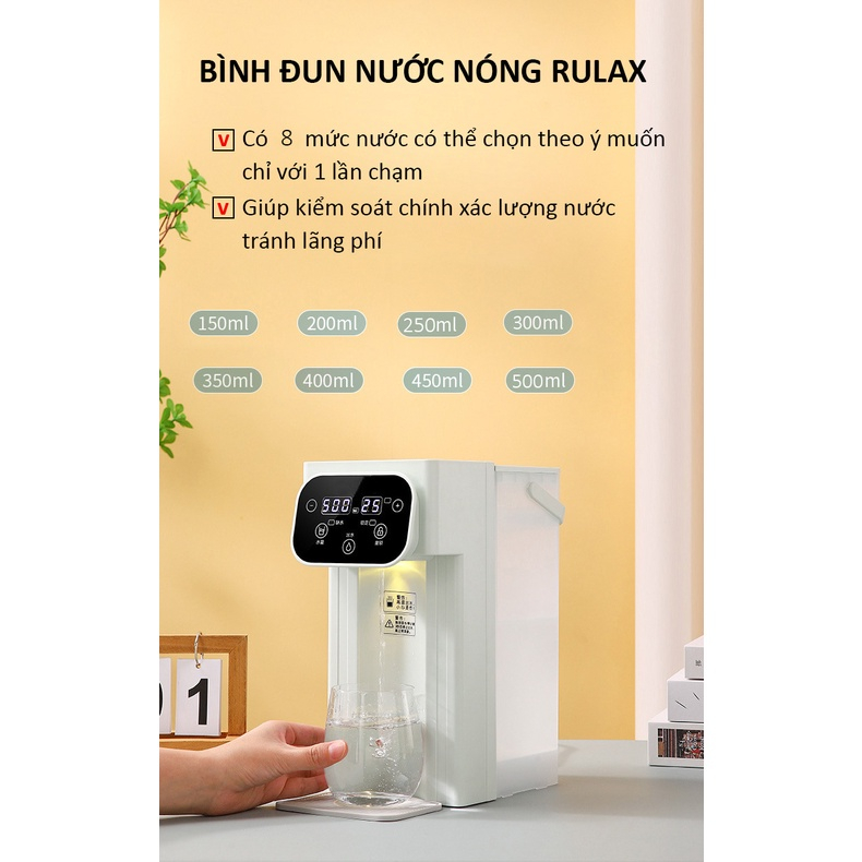 Máy Đun Nước Nóng Để Bàn RULAX SIÊU TỐC Tạo Nước Sôi 100 độ Chỉ Mất 2 giây (Bảo hành lên đến 12 tháng)