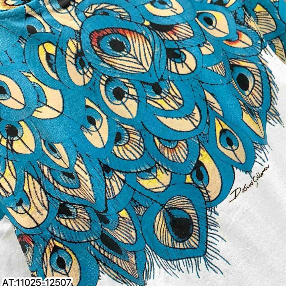 Áo thun họa tiết cánh lông chim công unisex nam nữ mặc đôi đẹp