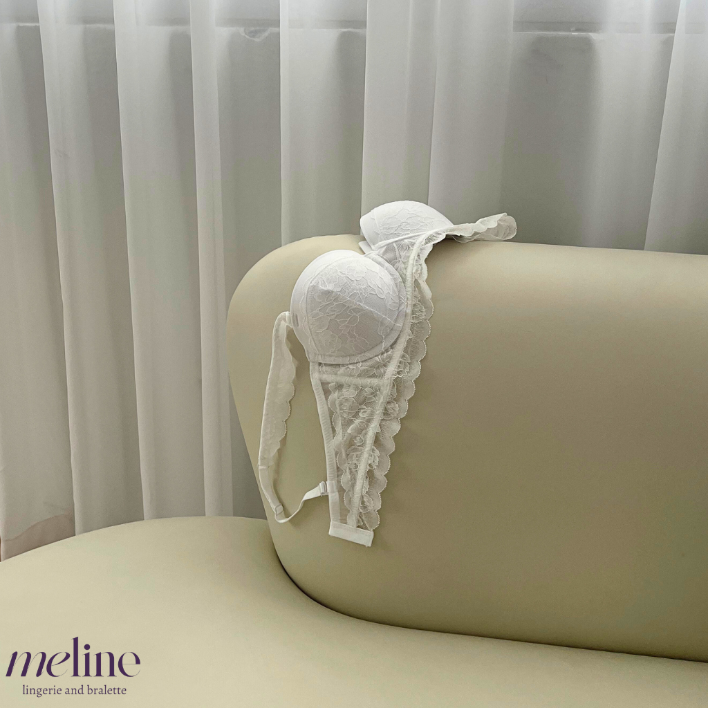 Bộ Đồ Lót Cao Cấp Ren Có Gọng, Có Mút Độn Co Giãn Helen Set Đen Meline gợi cảm | BigBuy360 - bigbuy360.vn