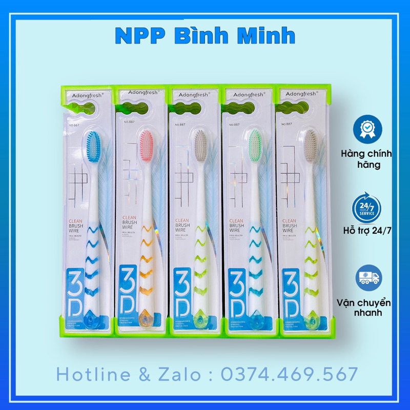 Lốc 30 Bàn chải Adongfresh lông mềm MSP 887