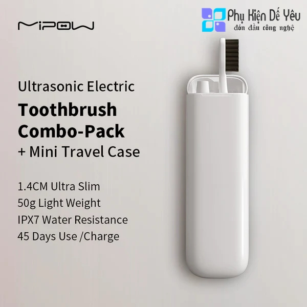 Bàn chải đánh răng điện Mipow i3-Plus Electric Toothbrush Travel Edition