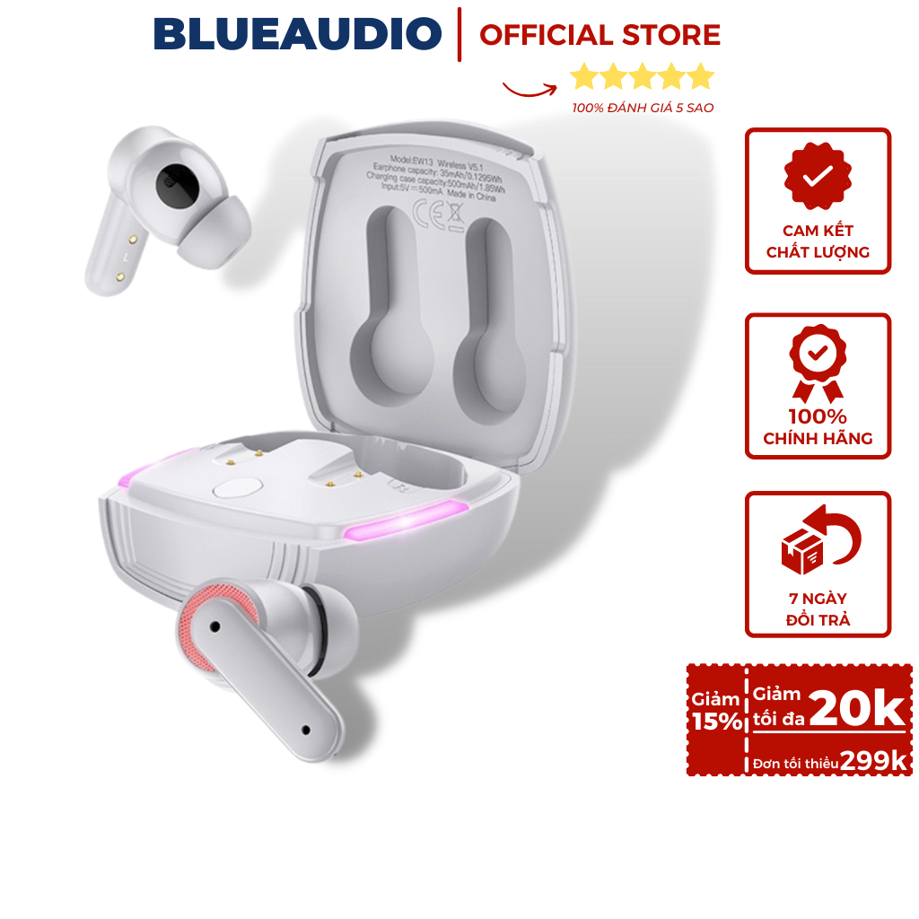 Tai nghe bluetooth không dây Gaming Hoco EW13, chống ồn ENC [Bảo hành 12 tháng]
