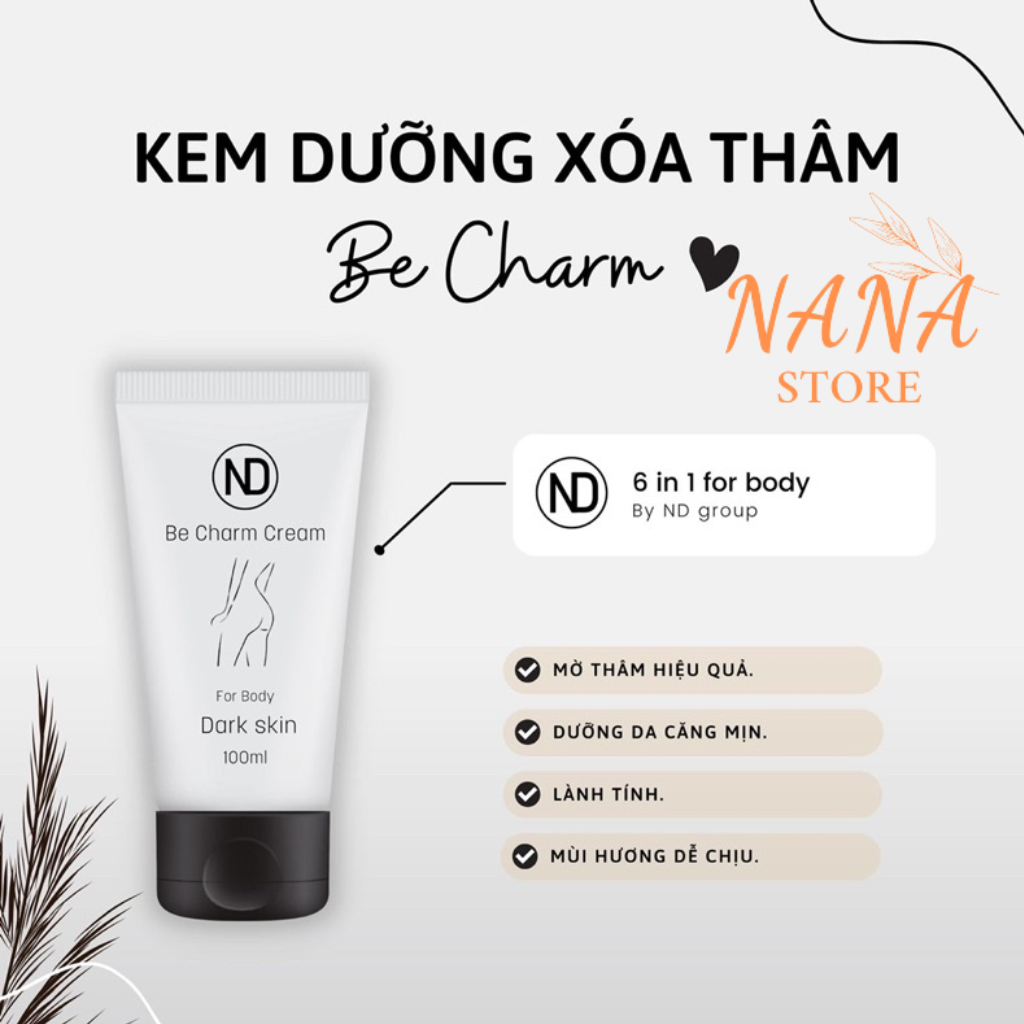 Kem Giảm Thâm Be Charm - Giảm Thâm Vòng 3 Tặng Kèm Muối Tắm