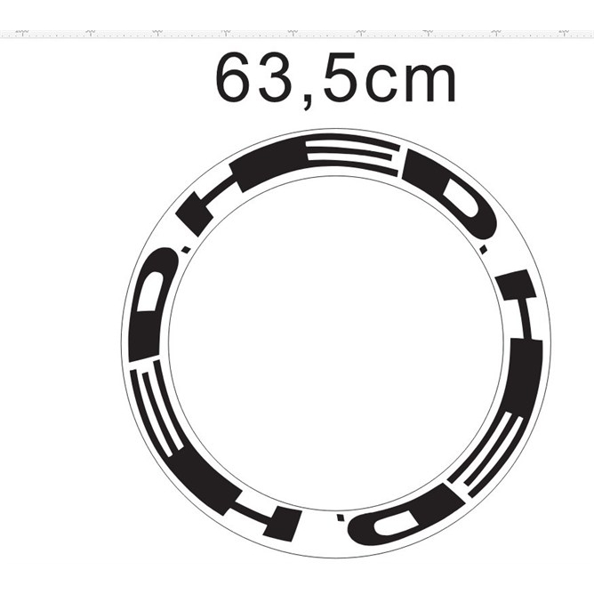 Tem Decal HED dán vành 7cm 6 tem