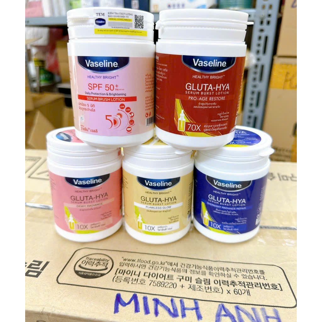 Kem Kích Trắng Vaseline x10 hũ 250gr