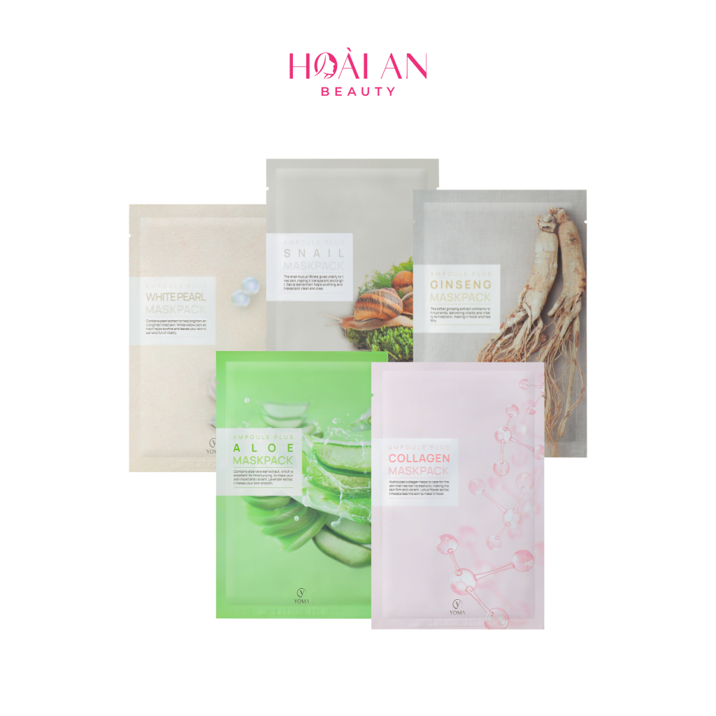 Mặt nạ tinh chất dưỡng ẩm, làm dịu da và chống lão hóa Yoma Ampoule Plus Mask 25g